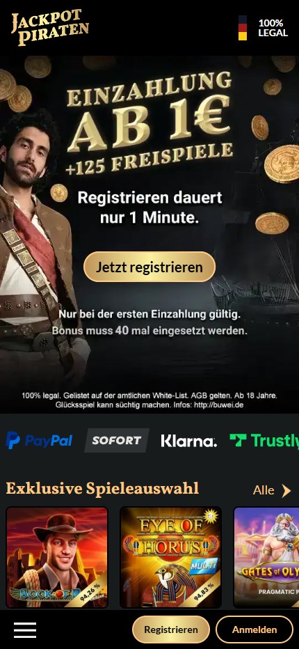 JackpotPiraten mobile home