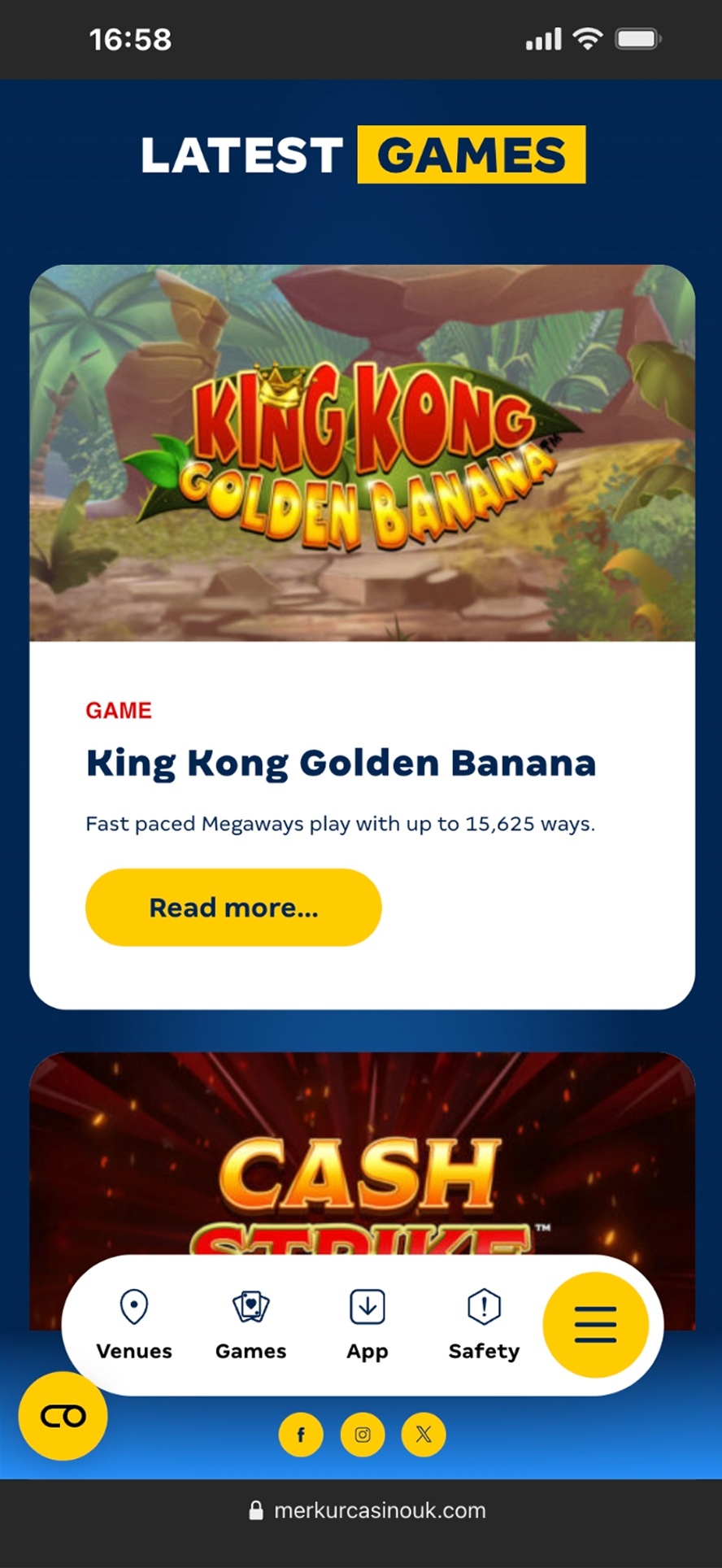 Merkur Slots mobile lobby