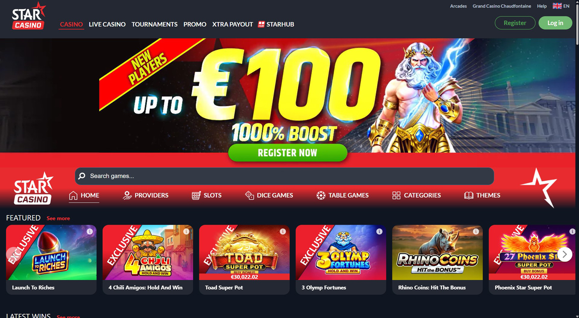 8. Star Casino – Beliebter Flexepin Casino Bonus