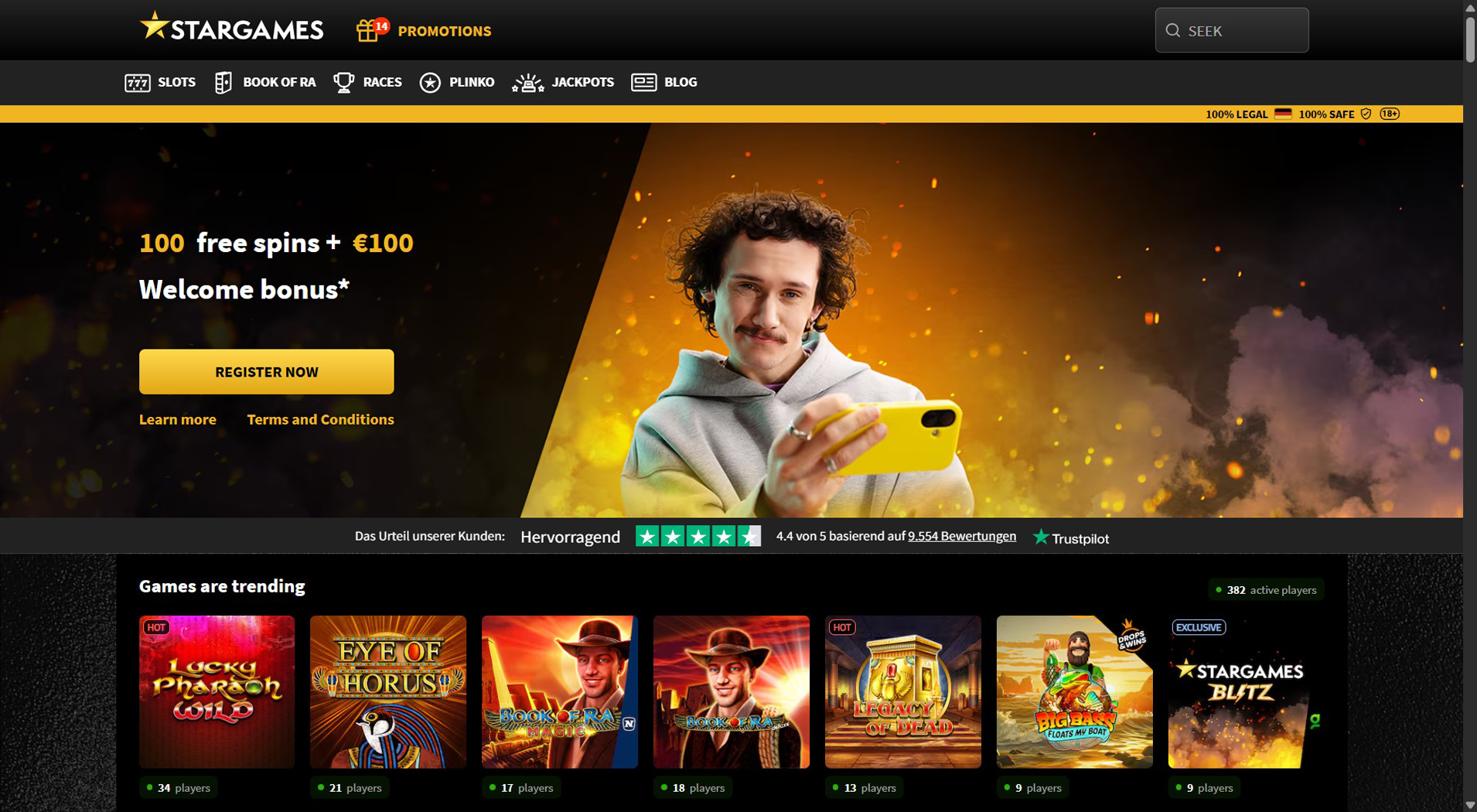 1. StarGames – Beste Flexepin Casino-Auswahl